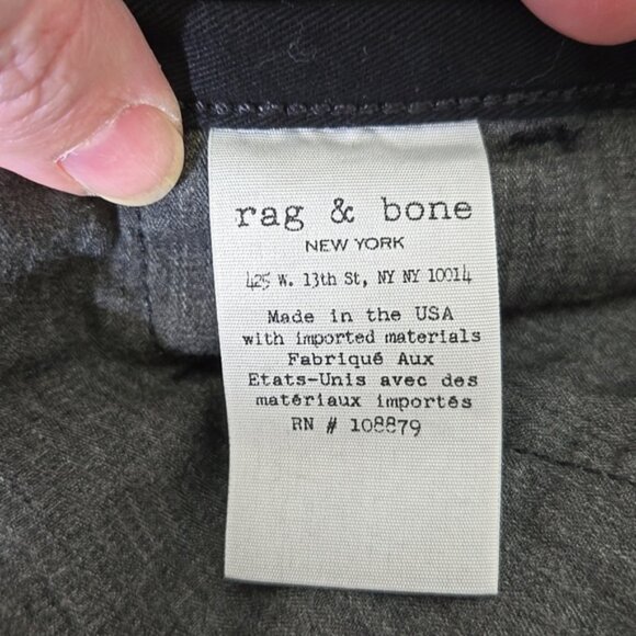 Rag & Bone Black Standard Issue Skinny Chino Pants - Picture 9 of 9